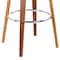 Armen Living Harbor 26" Counter Height Backless Swivel Cream Faux Leather and Walnut Wood Bar Stool LCHBBACRWA26 - alternate 2